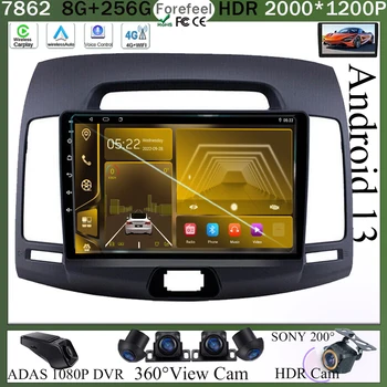Para Hyundai Elantra 4 HD 2006-2012 Android Auto de Navegação Estéreo auto-Rádio Multimédia Player Wifi HDR QLED Tela NENHUM DVD 2din