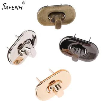 1pc Mini Oval Twist Lock Activar Bloqueios de Metal, Fecho de Fivela Para a Bolsa Carteira feminina Bolsa Bolsa de Ombro Acessórios
