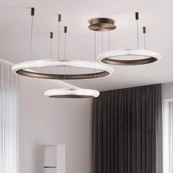 Luz de sala de estar Nórdicos lustres Moderno e minimalista atmosférica circular LED minimalista quarto, sala de jantar luzes