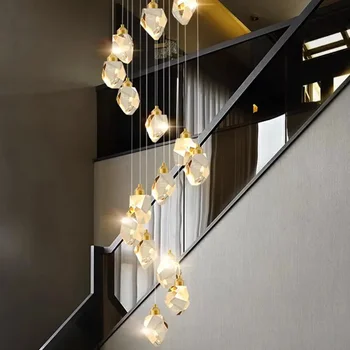 Nordic casa de decoração de sala de jantar lâmpada de Pingente luzes de iluminação interna de cristal da lâmpada de suspensão de luz de lâmpadas do candelabro para a sala de