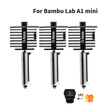Laboratório A1 mini Kit com Hotend 0.4/0.6/0.8 mm em aço Endurecido com o Bocal Para Laboratório A1 Substituir Hotend Kit De Bambu Hotend kit
