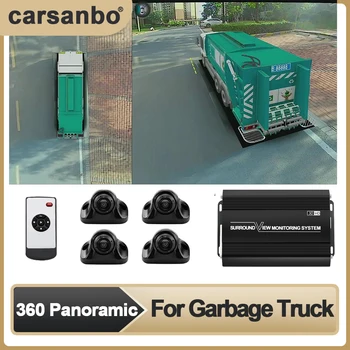 Carsanbo Carro 360° 3D 1080P Pássaro Surround Sistema de Câmera de Visão De 360 Visão Perfeita Gravador É Adequado para o Caminhão de Lixo