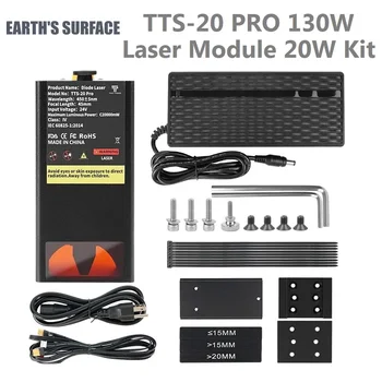 ES-Máquina de gravação a Laser Acessórios TTS-20 PRO 130W Módulo Laser 20W Kit Para TTS-55 PRO / TTS-10 Peças de Atualização PRO