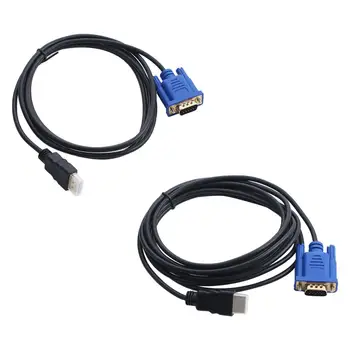 Hub USB compatível com HDMI Adaptador VGA de 15 Pinos HDMI para VGA Cabo HDMI para VGA Conversor de HDMI para VGA Adaptador de HDMI Macho para VGA Macho