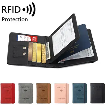 Elástico Anti-Roubo, com Pincel Multifuncional Documento Saco de Armazenamento de Passaporte Clipe Passaporte Saco de RFID Capa de Passaporte