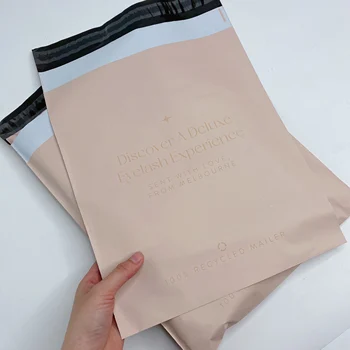 100% biodegradável de alta qualidade por atacado de luxo poli mailer para a confecção de roupas, sacos de empacotamento com seu próprio logo